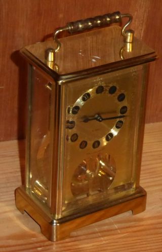 Brass And Glass 8 Day Carriage Clock By Schatz,  W.  German Manufacture,  Gwo