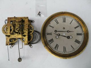 Clock Work Mechanism & Face Antique E.  Ingraham Co.  Bristol Conn.  U.  S.  A.  Parts