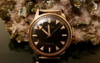 1960s mens vintage 10k gp Croton watch,  serviced cleaned,  timed,  oiled. 2