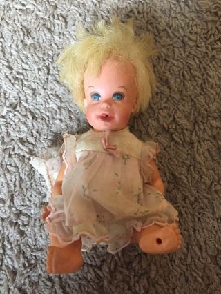 Vintage 1966 Mattel " Baby Cheerful Tearful " 5inch Doll W/clothes:working Mouth
