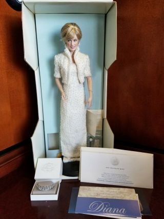 17 " Diana Princess Of Wales Porcelain Portrait Doll By Franklin