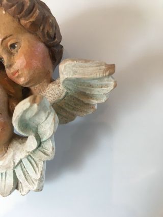Antique Vintage Hand Carved Wooden Angel Cherub Putti Heads 4