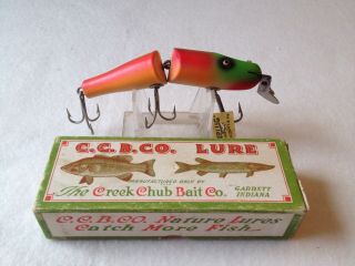 Stunning Vintage Old Wood Creek Chub Jointed Pikie Fishing Lure 2631