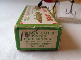 Stunning Vintage Old Wood Creek Chub Jointed Pikie Fishing Lure 2631 6