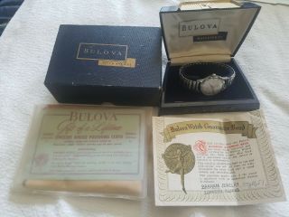 Vintage Bulova Mens Wrist Watch 1959 Clipper