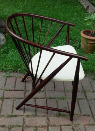 Vintage Mid - Century Sonna Rosen Sun Feather Chair Needs Minor Restoration