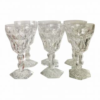 Set Of 6 Lalaing Fantaisie Crystal Goblets By Val St Lambert
