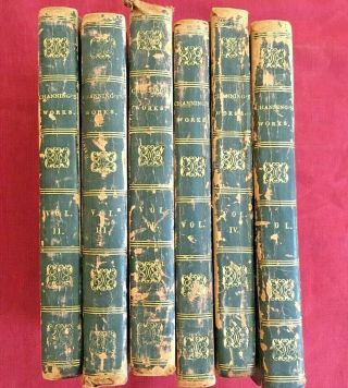 ANTIQUE ' The of William Ellery Channing ' - 6 Volumes Books - 1844 - 3