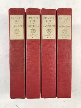 Private Life Of Napoleon Bonaparte Memoirs Of Constant Red Linen Antique 4 Book