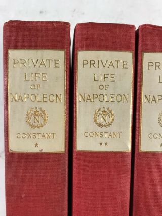 Private Life Of Napoleon Bonaparte Memoirs of Constant Red Linen Antique 4 Book 2