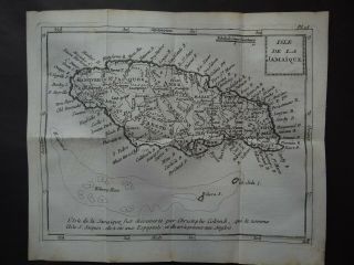 1787 De Laporte Atlas Map Jamaica - Isle De La Jamaique - Delaporte