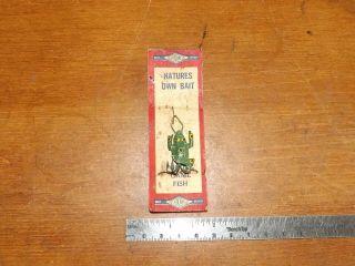 Vintage Old Horrocks & Ibbotson Co Hico Frog On Card Lure Tackle Box Find Lures
