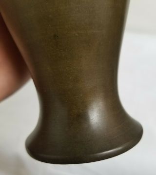 Antique Fine Japanese Meiji Bronze Mixed Metal Inlaid Vase Unsigned Floral Spray 9
