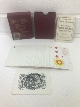 Antique GYPSY WITCH Fortune Telling Cards by Madame LeNormand COMPLETE USA 3