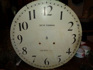 Antique - - Seth Thomas - 18 " Clock Dial - Ca.  1900 - T518