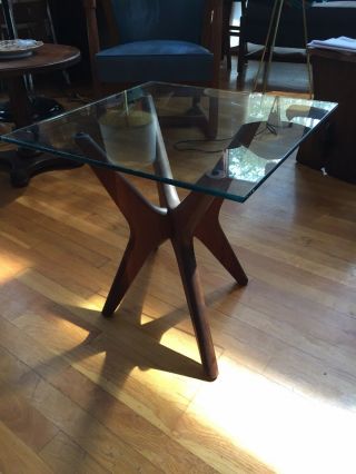 Mcm Adrian Pearsall " Jacks " Side Glass Top Table Mid Century Modern,