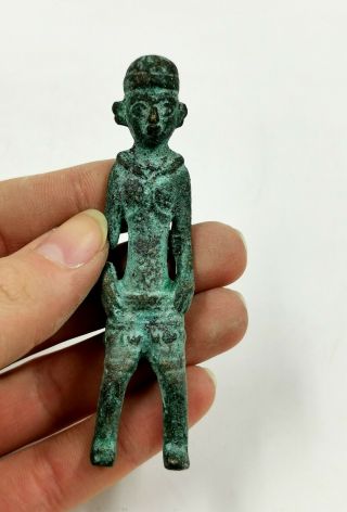 Greek Ca.  600 Bc Bronze Age Votive Bronze Figurine Of A Young Boy - Rare R659