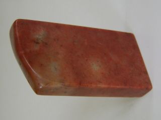 FINE CHINESE ANTIQUE CAVRED SOAPSTONE SEAL PLAIN MUCH SCRIPT NOT JADE 4