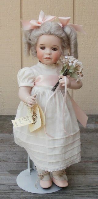 Vintage Wendy Lawton 14 " Full Porcelain Marigold Garden Mib 1992 451 Of 500