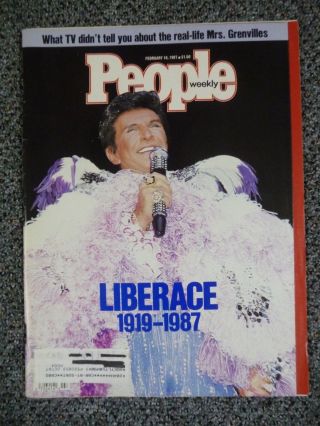 Liberace People Mag February 16,  1987 Vintage Robin Leach