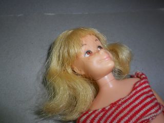 Vintage Barbie Platinum Blonde Skooter Scooter Doll with Pink Skin w/ Swimsuit 5