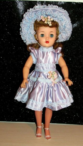 Vintage Ideal Miss Revlon Doll Vt 18 " With Dress,  Hose,  Hat,  Shoes Stunning Doll