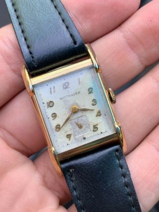 Vintage Wittnauer Hand Wind Mechanic 17j Gold Filled Case Mens Watch