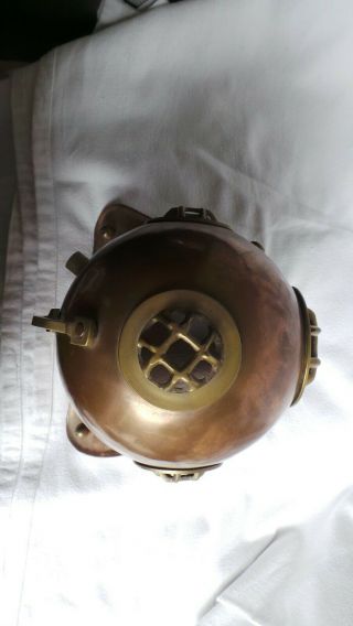 Copper and Brass Antique Style Maritime Diving 9  Scuba Helmet Ornament 4
