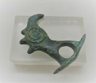 European Finds Ancient Roman Bronze Eagle Fitting 300 - 400ad Imperial