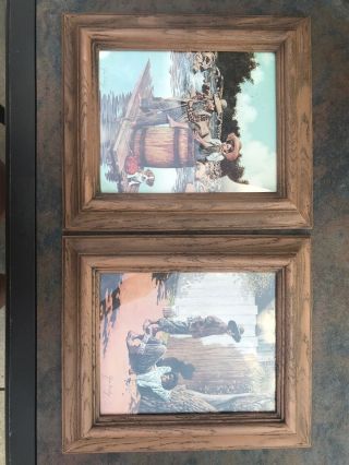 Vintage Huck Finn & Tom Sawyer Pictures By Jim Daly Plastic Frames