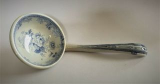 Late 19th Century Blue & White Porcelain Ladle
