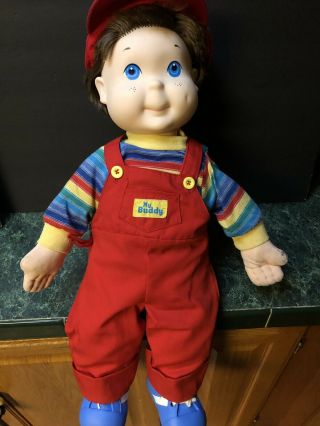 Vintage My Buddy Doll Red Hatshoes Brown Hair Blue Eyes Outfit 1985