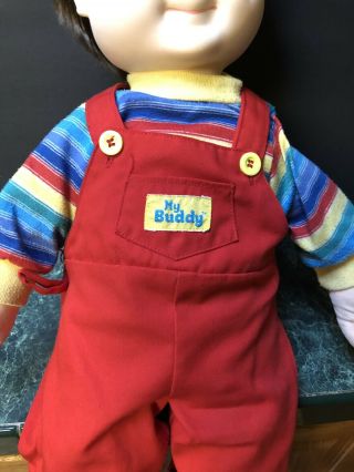 Vintage My Buddy Doll Red HatShoes Brown Hair Blue Eyes Outfit 1985 3