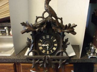 Antique Cuckoo Clock Black Forest Gebrunder Kuner " Gk 