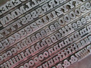 Letterpress Printing 30 Pt Antique Shaded Metal Type Set