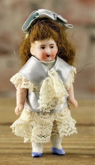 Antique Miniature German Bisque Doll
