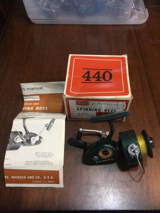 Vintage Sears Ted Williams Model 440 Spinning Reel And Pamphlet