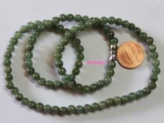 100 Natural Jade Grade A Untreated Green Jadeite Necklace 5.  6mm 20 " 07