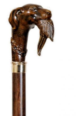 Hunting Dog With Duck Walking Stick Collector 