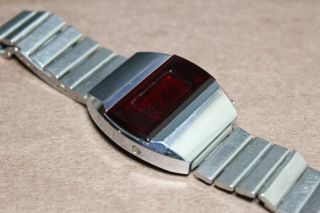 Soviet Elektronika 1 Led Watch Russia Ussr Vintage Men Wristwatch Digital Pulsar