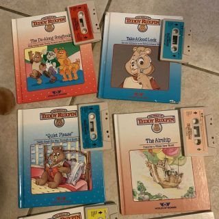 Vintage Teddy Ruxpin World Of Wonder 1985 6 Books 5 Tapes Clothes 8