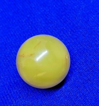 21,  9 Mm - 6g Antique Natural Baltic Amber Ball Drilled Bead Egg Yolk 213