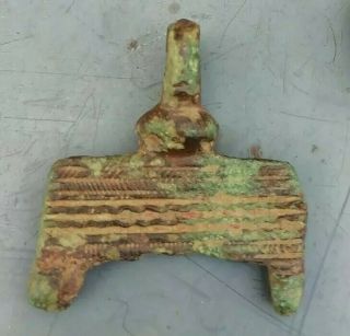 Roman Bronze Pendant With Enamel.  And Unknown Roman Bronze Object