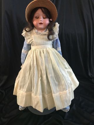 Vintage Porcelain Doll Cloth Body With Joints