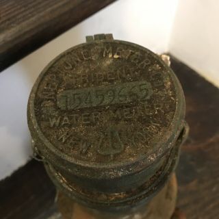 Antique Trident Brass Water Meter Neptune Meter Steampunk Industrial Rustic 3
