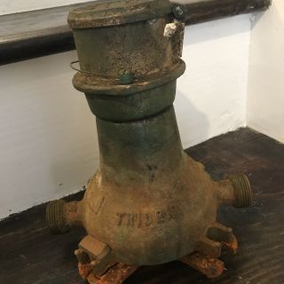 Antique Trident Brass Water Meter Neptune Meter Steampunk Industrial Rustic 5