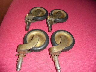 1 Set Of 4 Antique Wheel Castors - Hardware Salvage