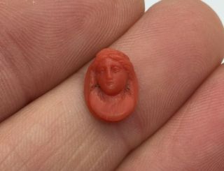 Antique Victorian Carved Italian Coral Cameo - Ring - Earrings - Bracelet Repair