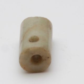 PRE - COLUMBIAN_Cylindrical Tubular Shaped_Carved_Stone Bead_28.  8 x 13.  2 x 12.  7mm 4