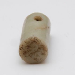 PRE - COLUMBIAN_Cylindrical Tubular Shaped_Carved_Stone Bead_28.  8 x 13.  2 x 12.  7mm 5